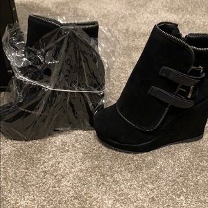 Black ankle boots